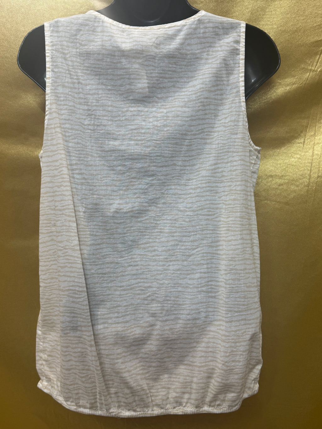 Loft by Ann Taylor Ivory Ruffle Neck Pintuck Sleeveless Blouse - Size XS