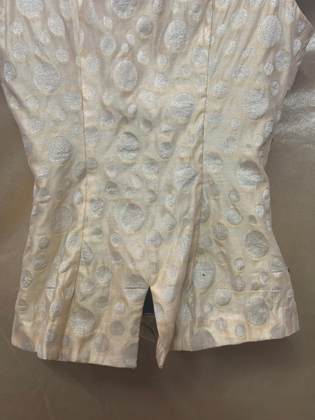 Stunning STELATINA Gold Jacquard Sleeveless Vest Size XS