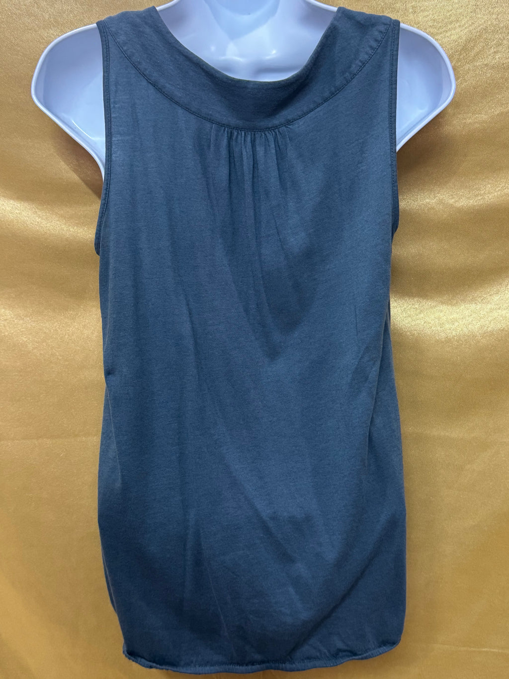 LOFT Dusty Blue Ruffled Floral Tank Top – Size XS