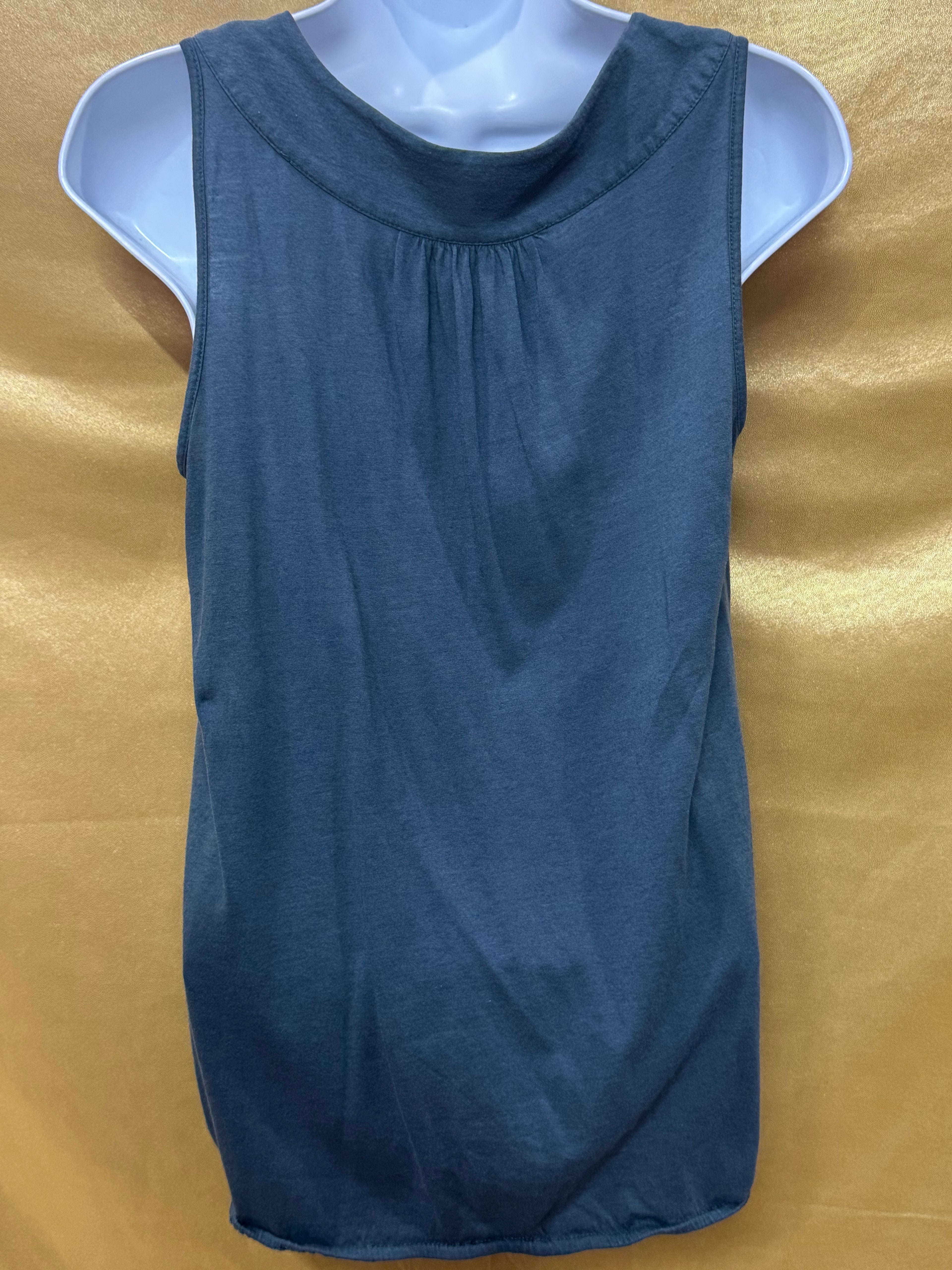 LOFT Dusty Blue Ruffled Floral Tank Top – Size XS
