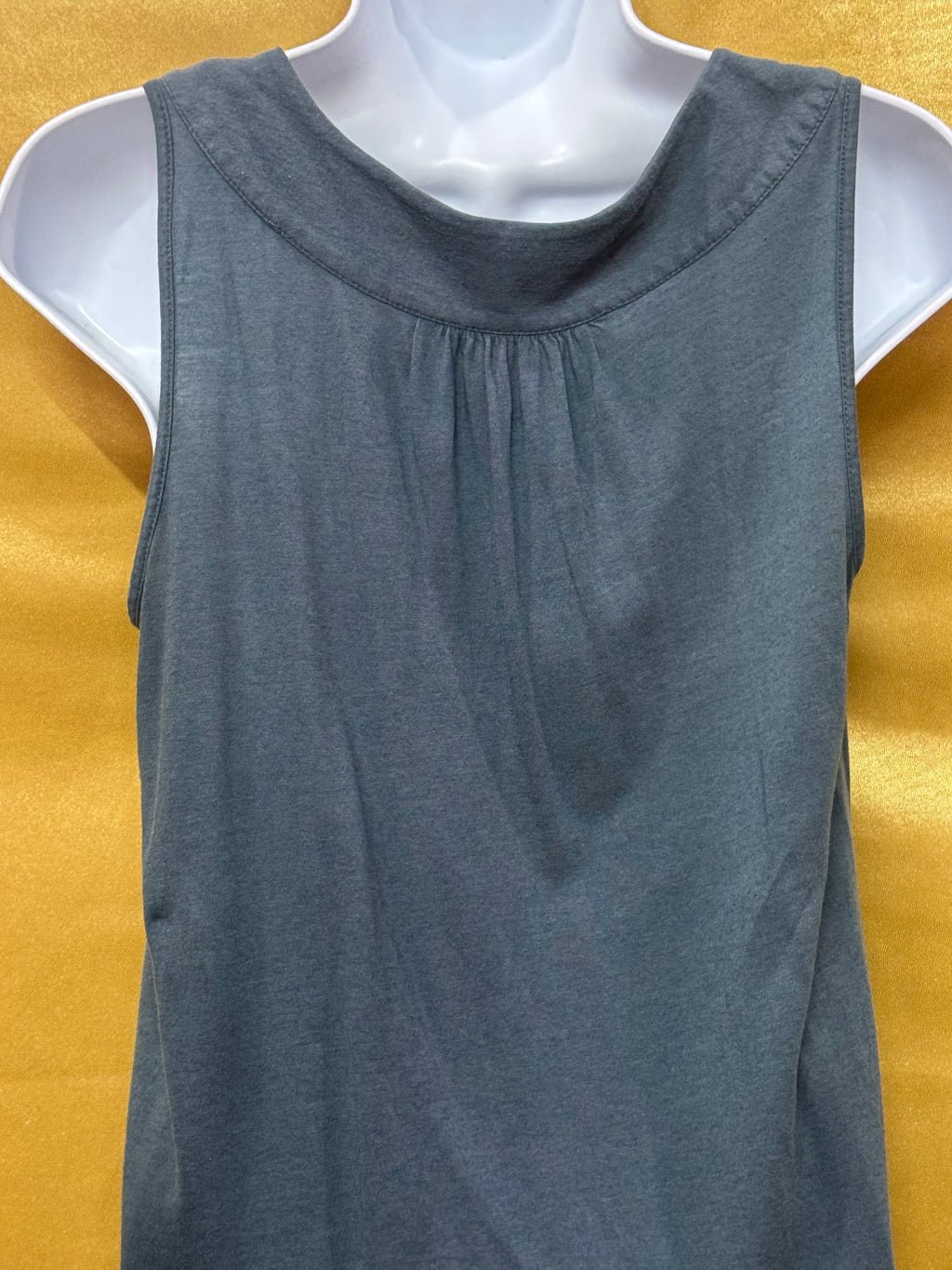 LOFT Dusty Blue Ruffled Floral Tank Top – Size XS