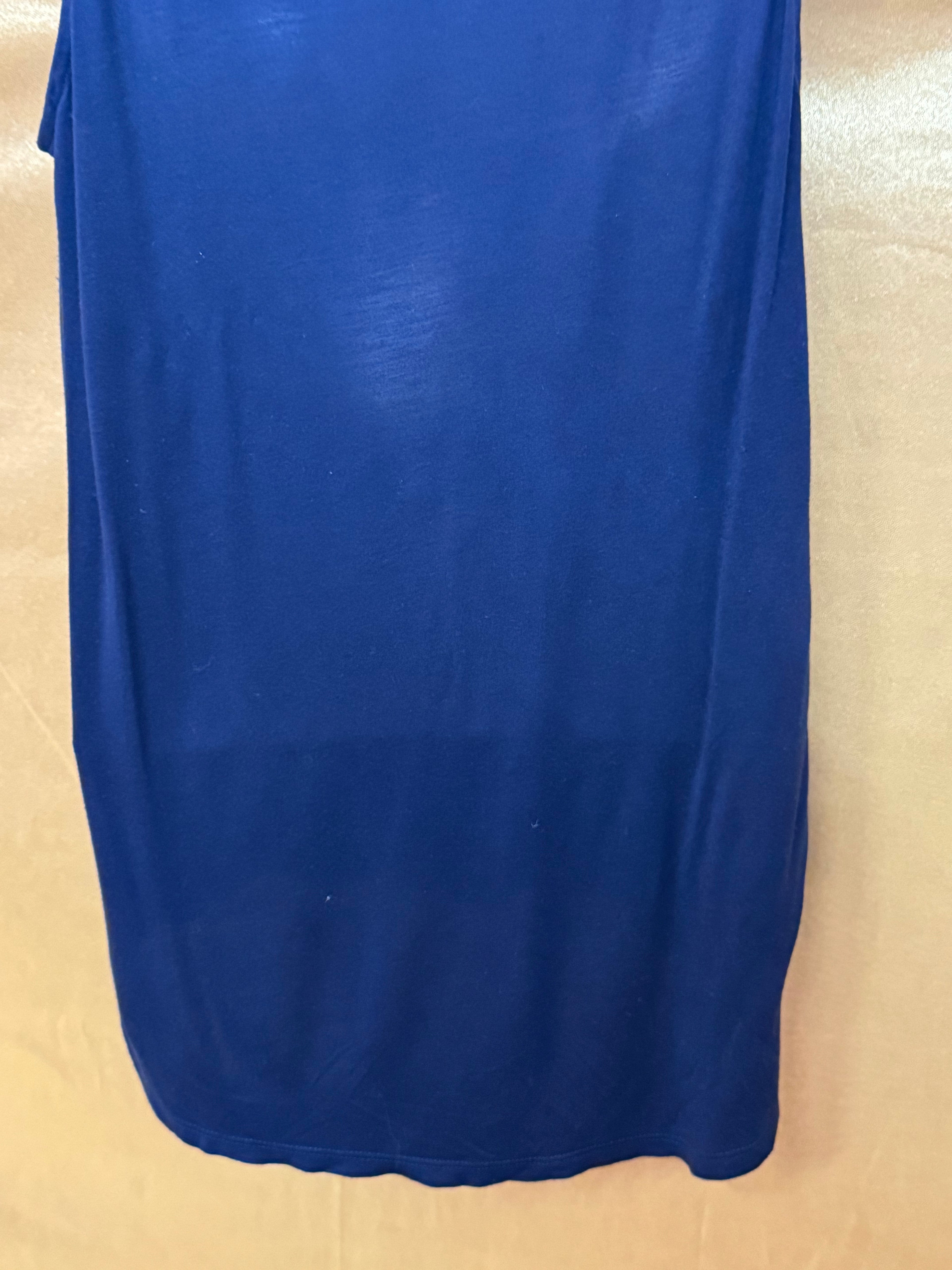 LOFT Dark Blue Notched V-Neck Sleeveless Blouse Top - Size XS