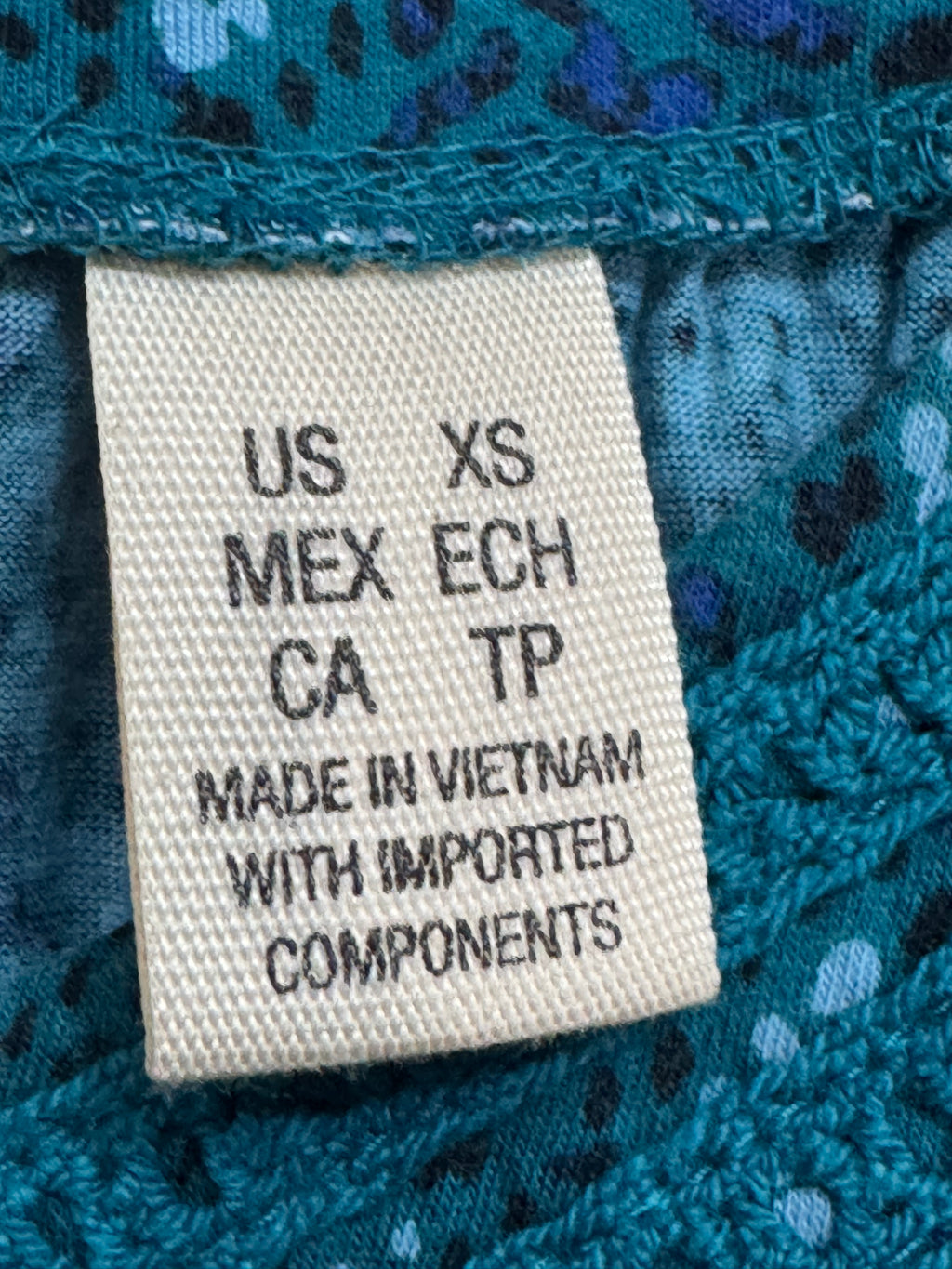 Vintage Y2K DKNY Jeans Teal Smocked Sequin V-Neck Blouse - Size XS