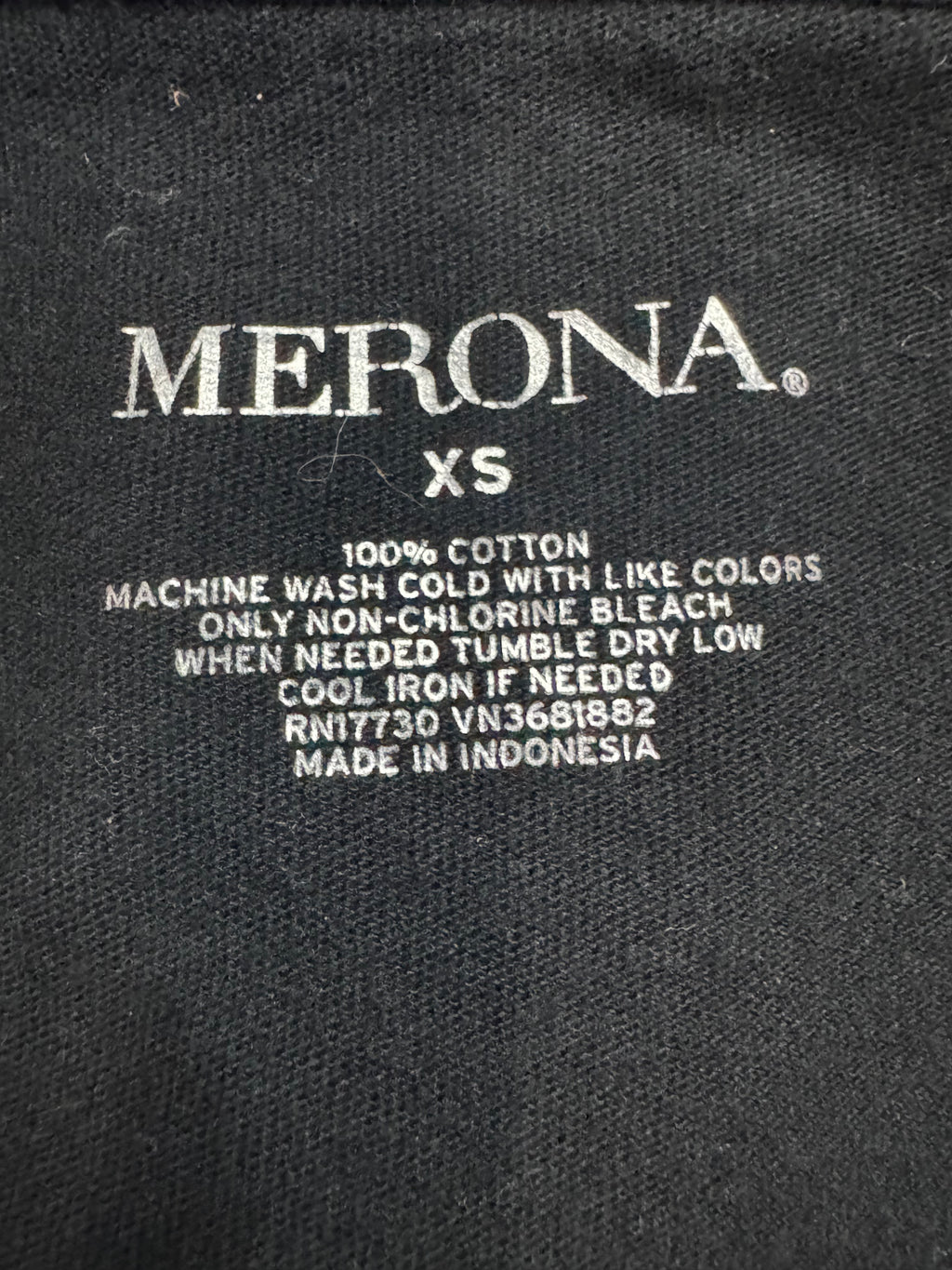Merona Black Ruffle V-Neck Henley Blouse - Size XS (100% Cotton)