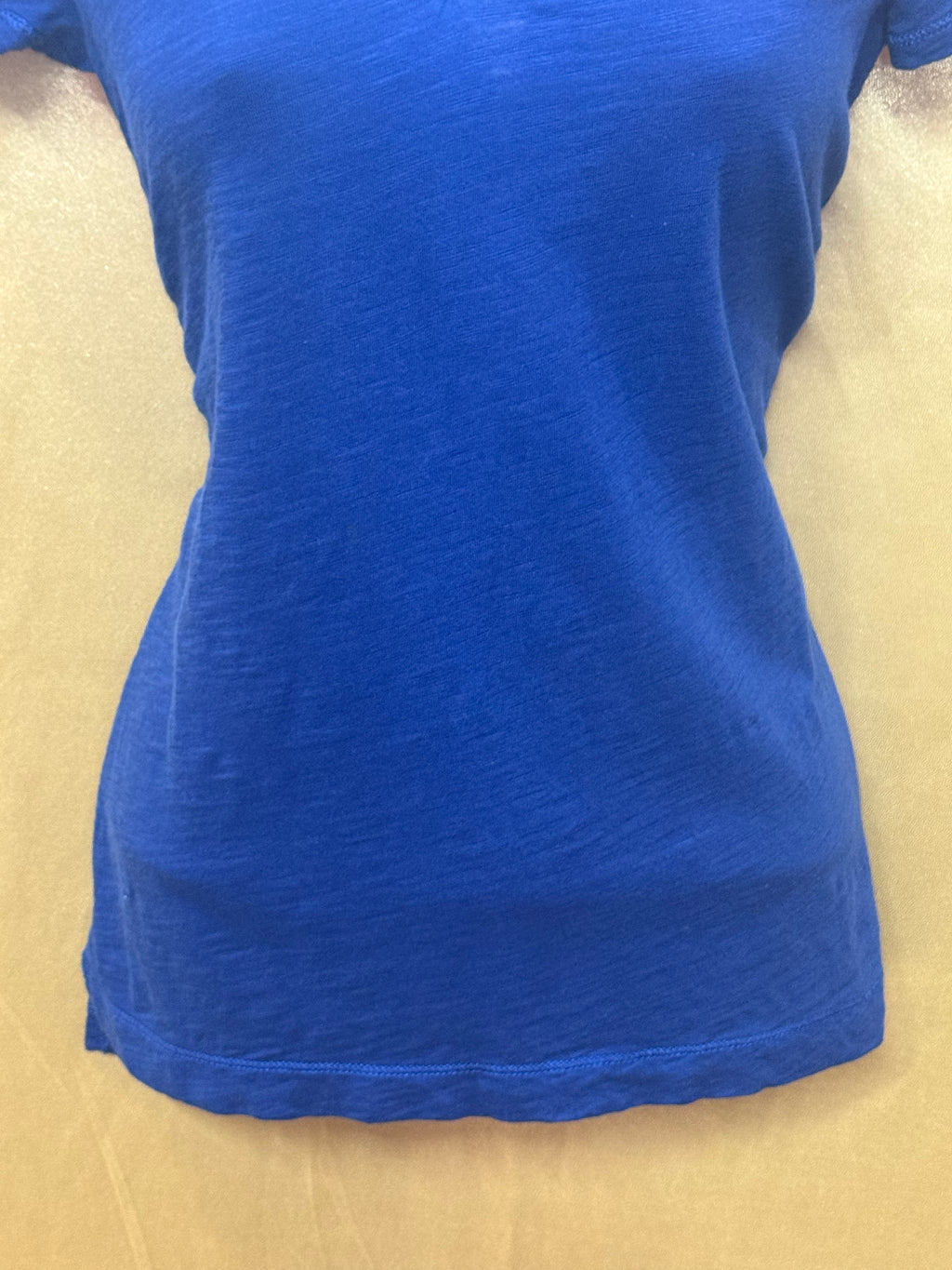 LRL Lauren Jeans Co. Ralph Lauren Blue Cotton Tassel Keyhole Top Size XS