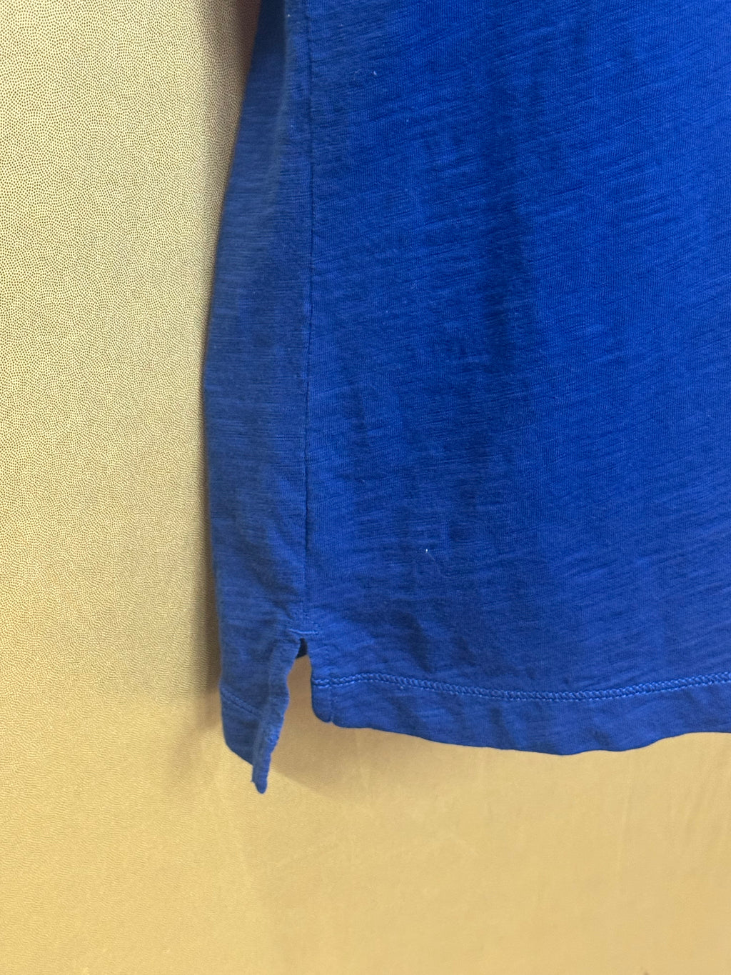 LRL Lauren Jeans Co. Ralph Lauren Blue Cotton Tassel Keyhole Top Size XS