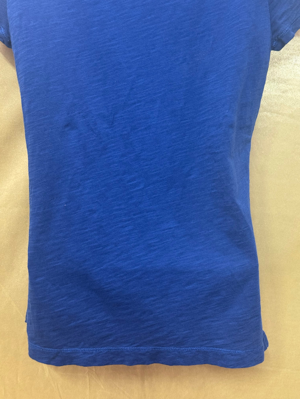 LRL Lauren Jeans Co. Ralph Lauren Blue Cotton Tassel Keyhole Top Size XS