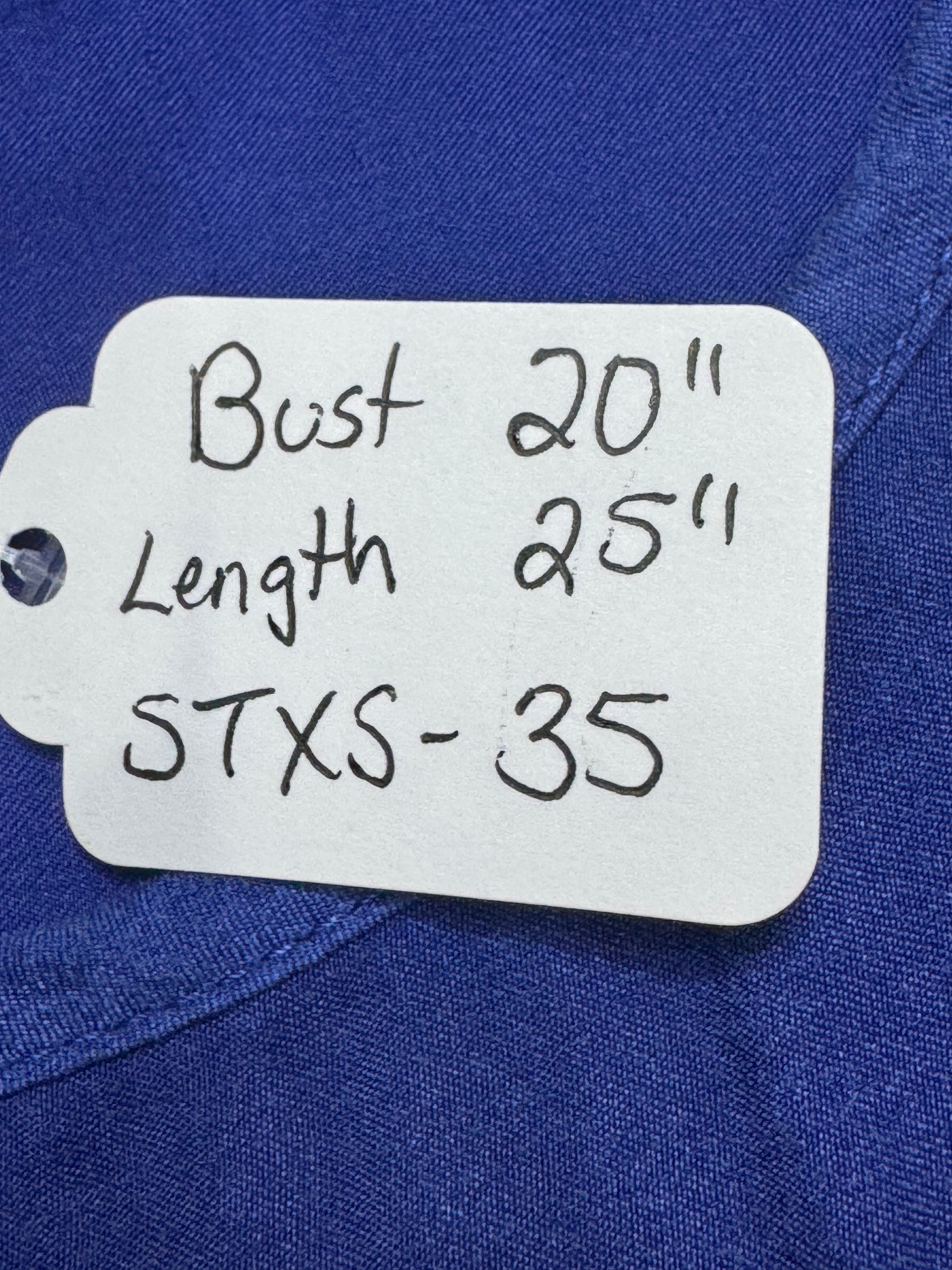 Express Royal Blue Lace Stripe Short Sleeve Blouse Size XS