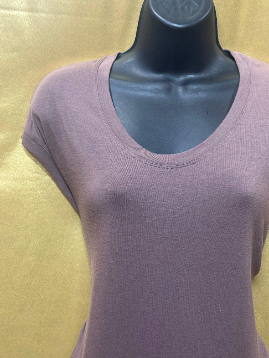 Athleta Cloudlight Rib Stratus Tee Mauve Purple Oversized Basic Top Size XS