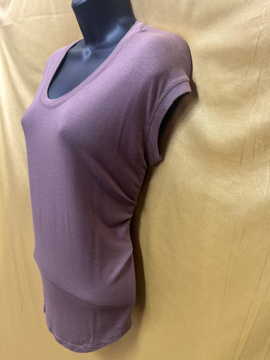 Athleta Cloudlight Rib Stratus Tee Mauve Purple Oversized Basic Top Size XS