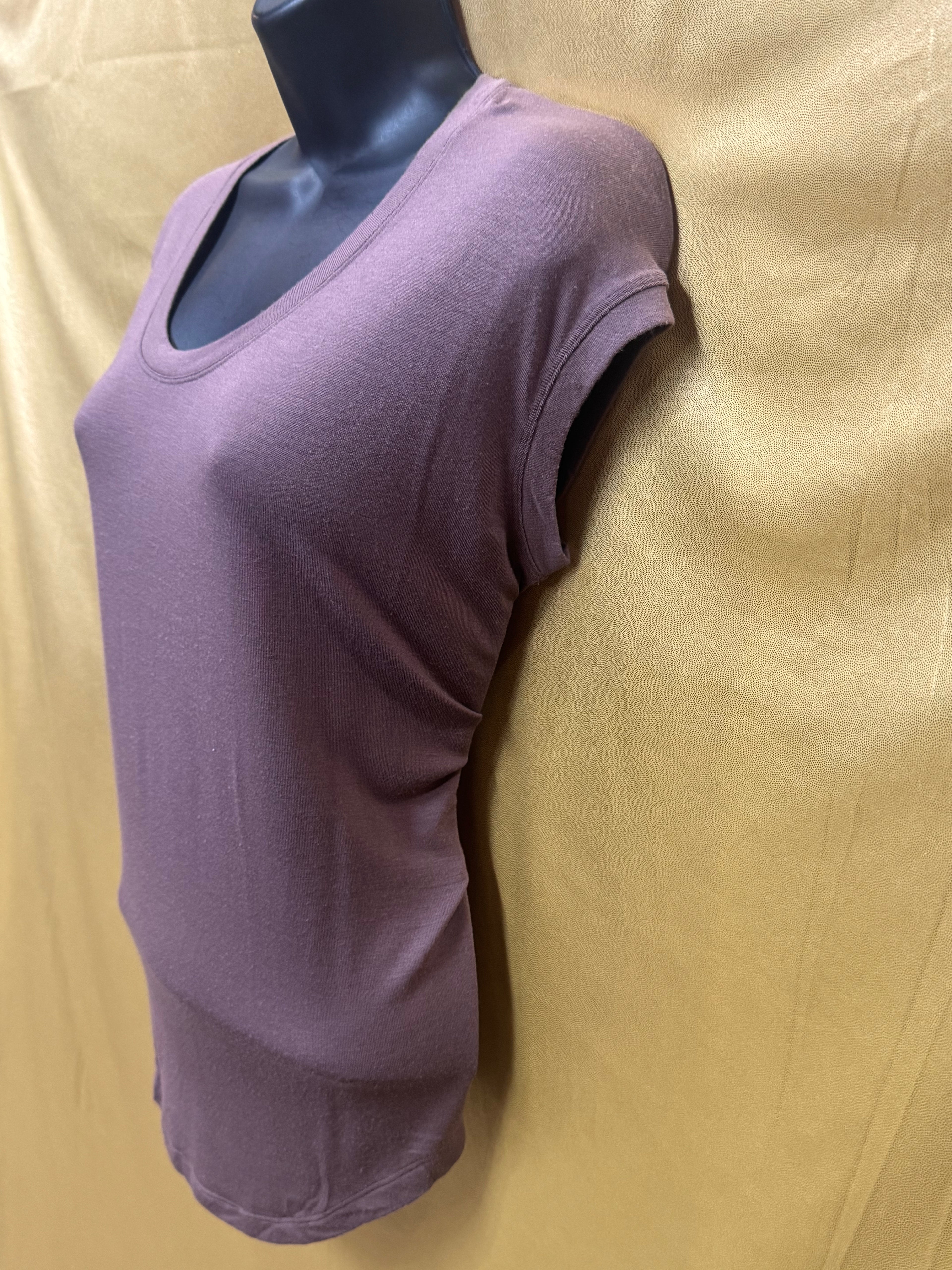 Athleta Cloudlight Rib Stratus Tee Mauve Purple Oversized Basic Top Size XS