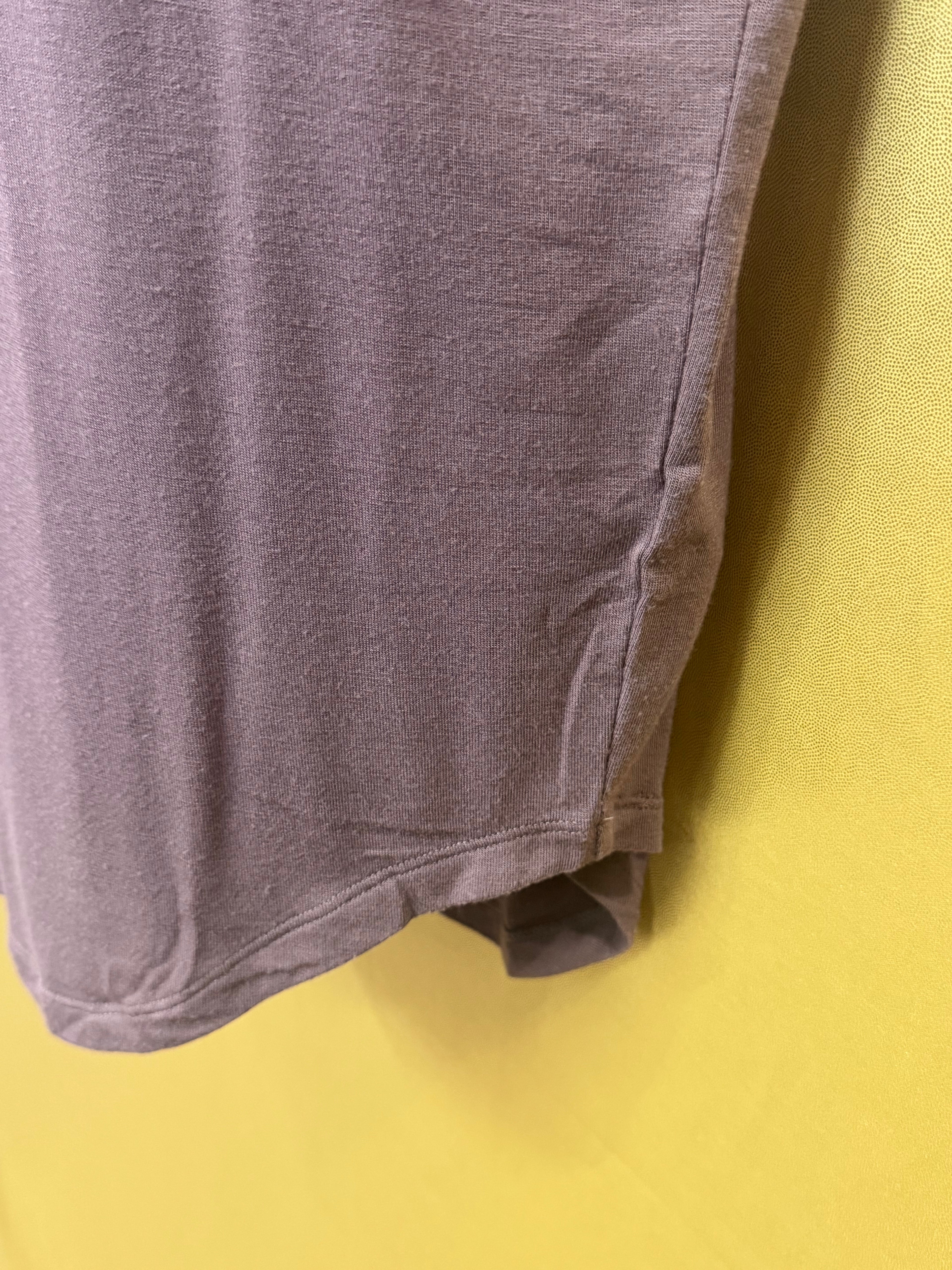 Athleta Cloudlight Rib Stratus Tee Mauve Purple Oversized Basic Top Size XS