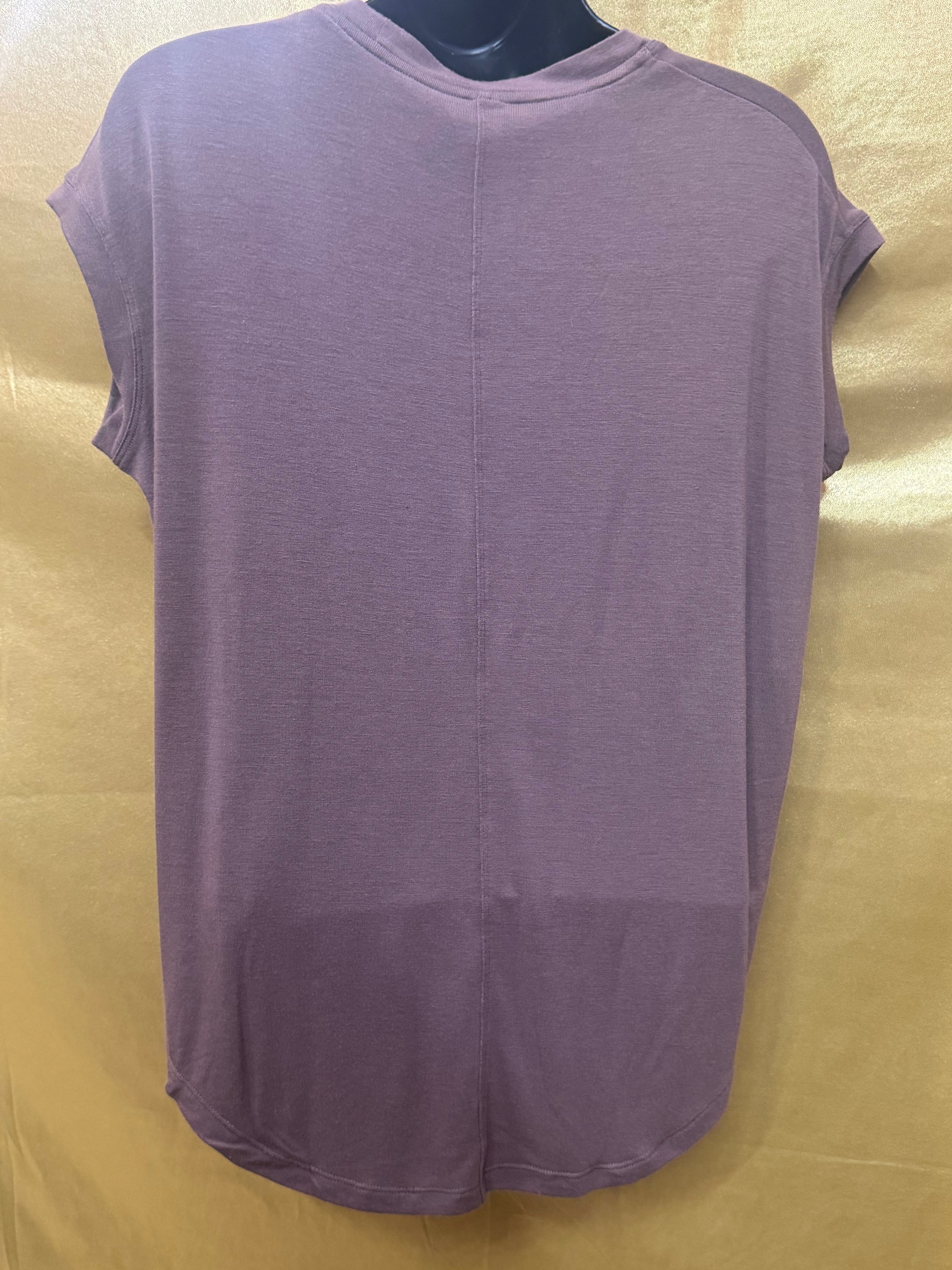 Athleta Cloudlight Rib Stratus Tee Mauve Purple Oversized Basic Top Size XS