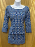 Ann Taylor Geometric Chain Link 3/4 Sleeve Blouse - Size XS