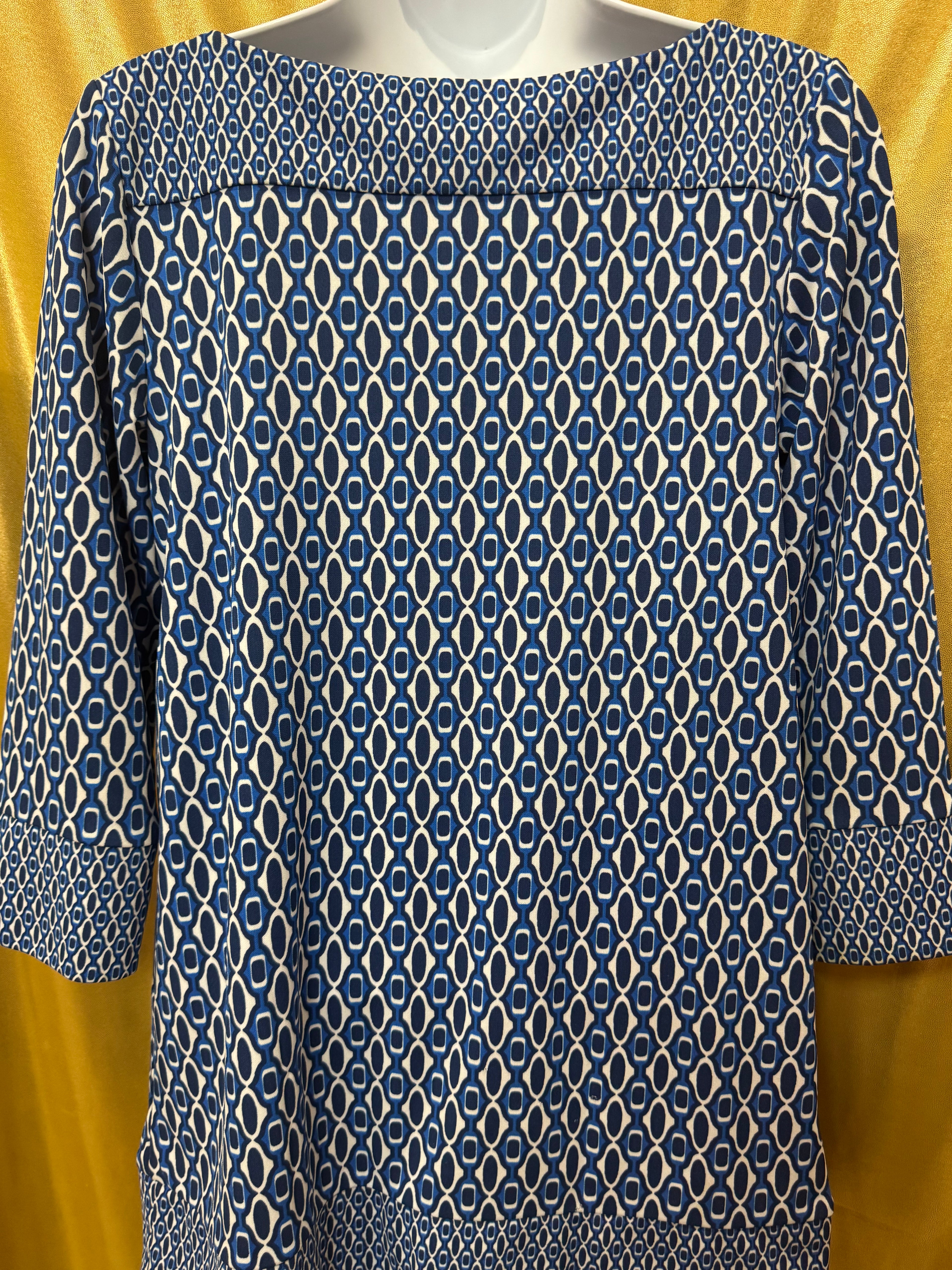 Ann Taylor Geometric Chain Link 3/4 Sleeve Blouse - Size XS