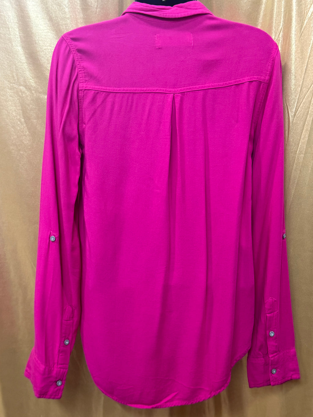 Abercrombie & Fitch Magenta Utility Shirt Button Down 100% Viscose Size XS