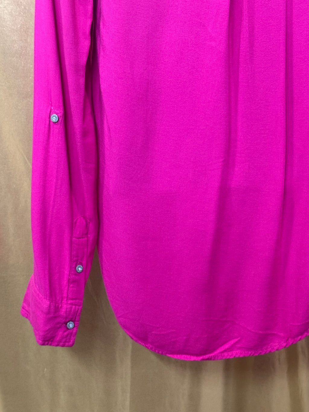 Abercrombie & Fitch Magenta Utility Shirt Button Down 100% Viscose Size XS