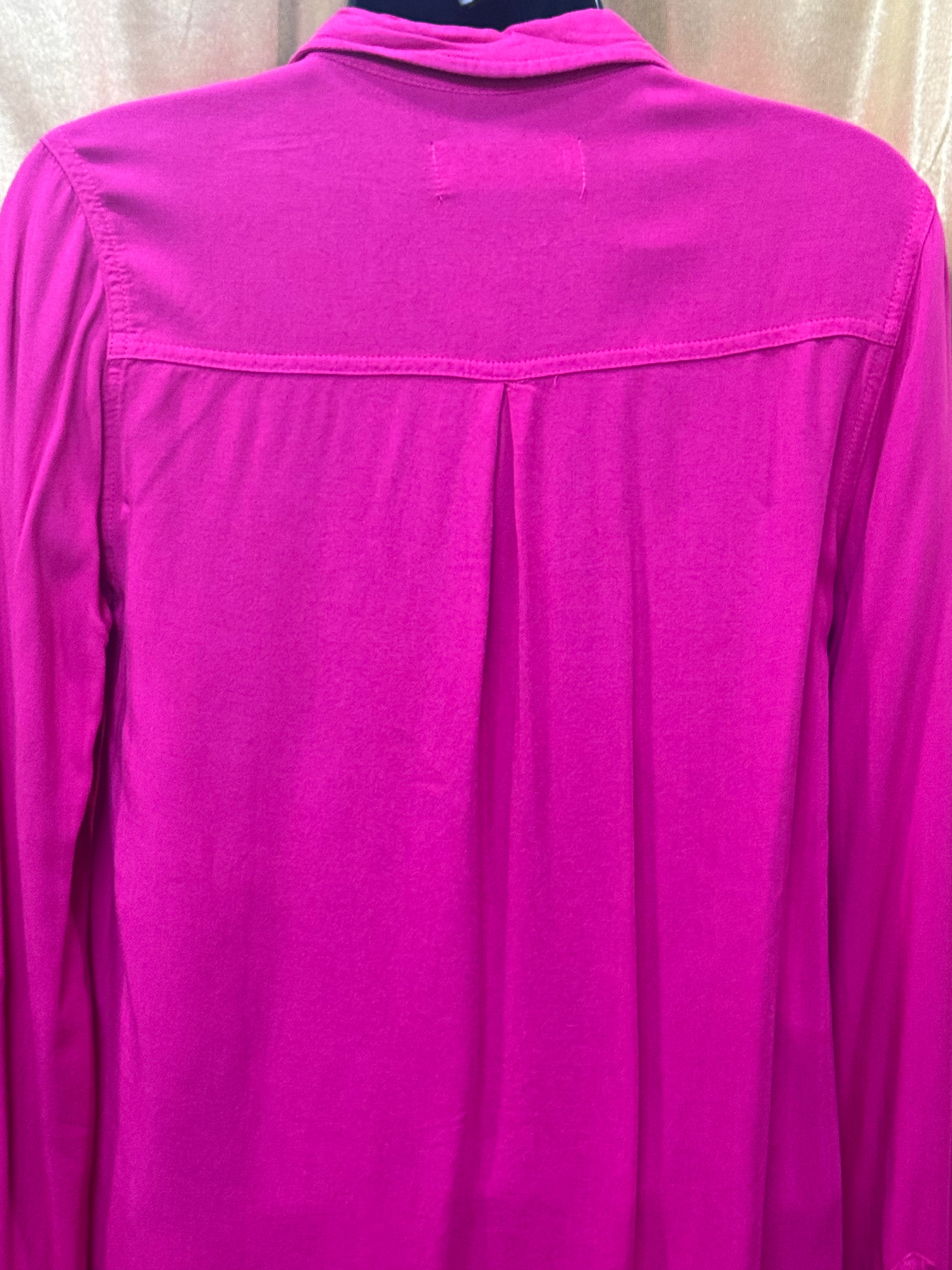 Abercrombie & Fitch Magenta Utility Shirt Button Down 100% Viscose Size XS