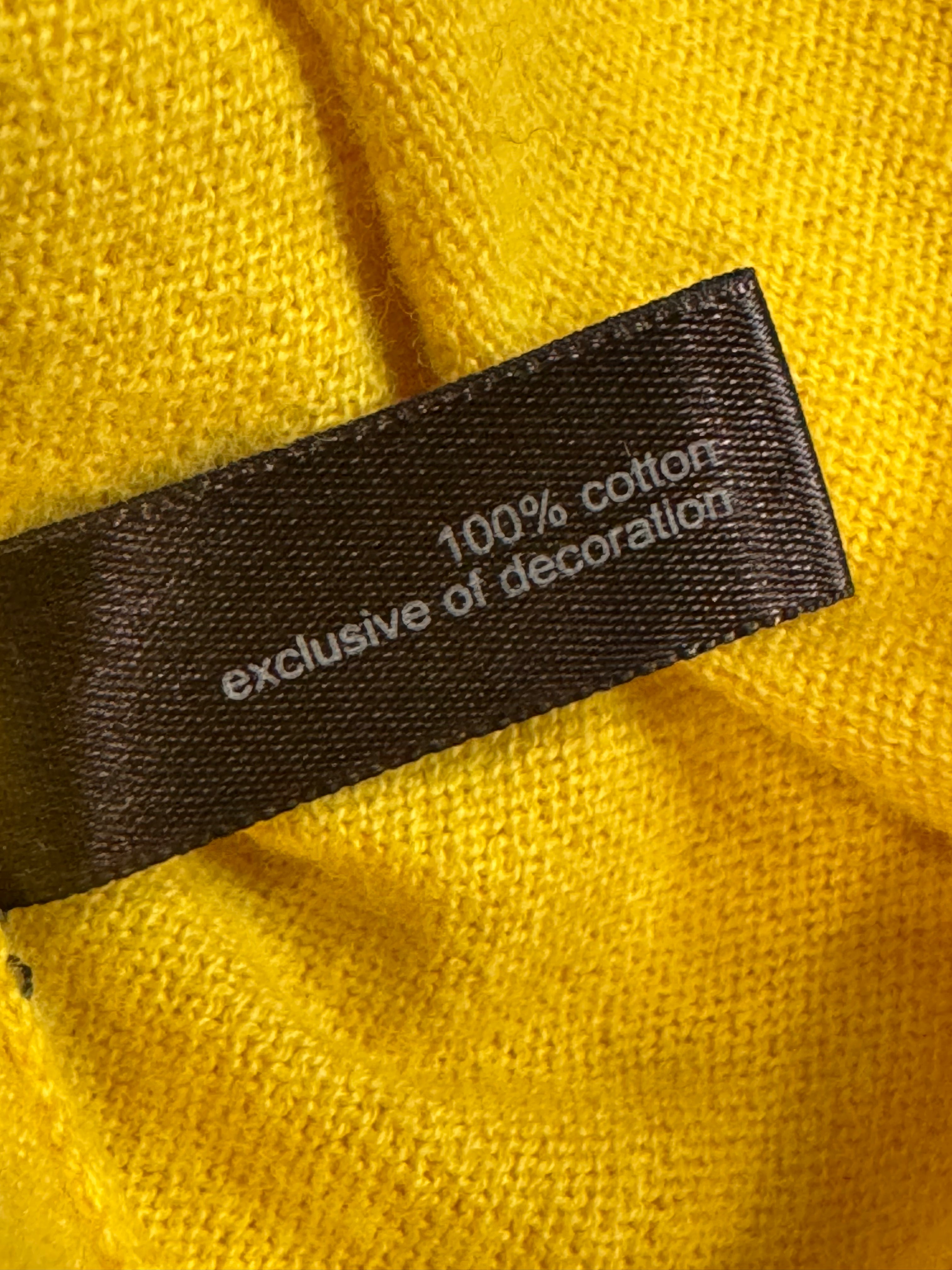 The Limited Yellow V-Neck Knit Cardigan Sweater Silver Metallic Trim Size XS