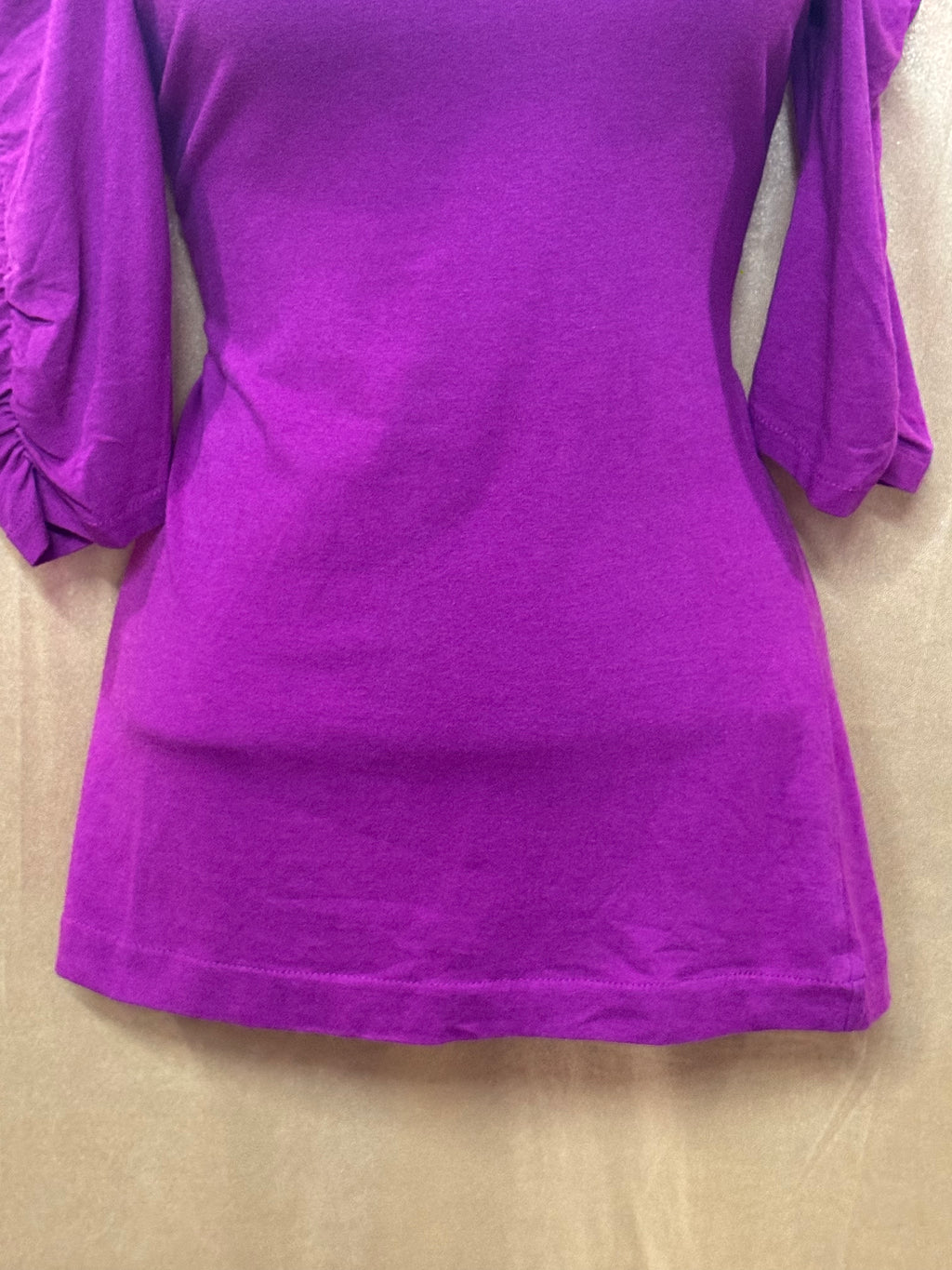 Express Magenta Puff Sleeve Top XS Cotton Modal Blend