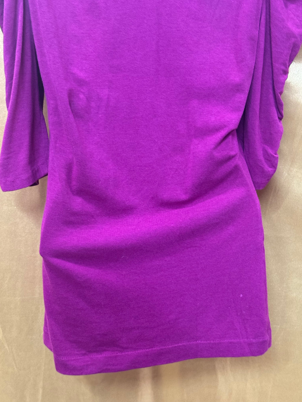 Express Magenta Puff Sleeve Top XS Cotton Modal Blend