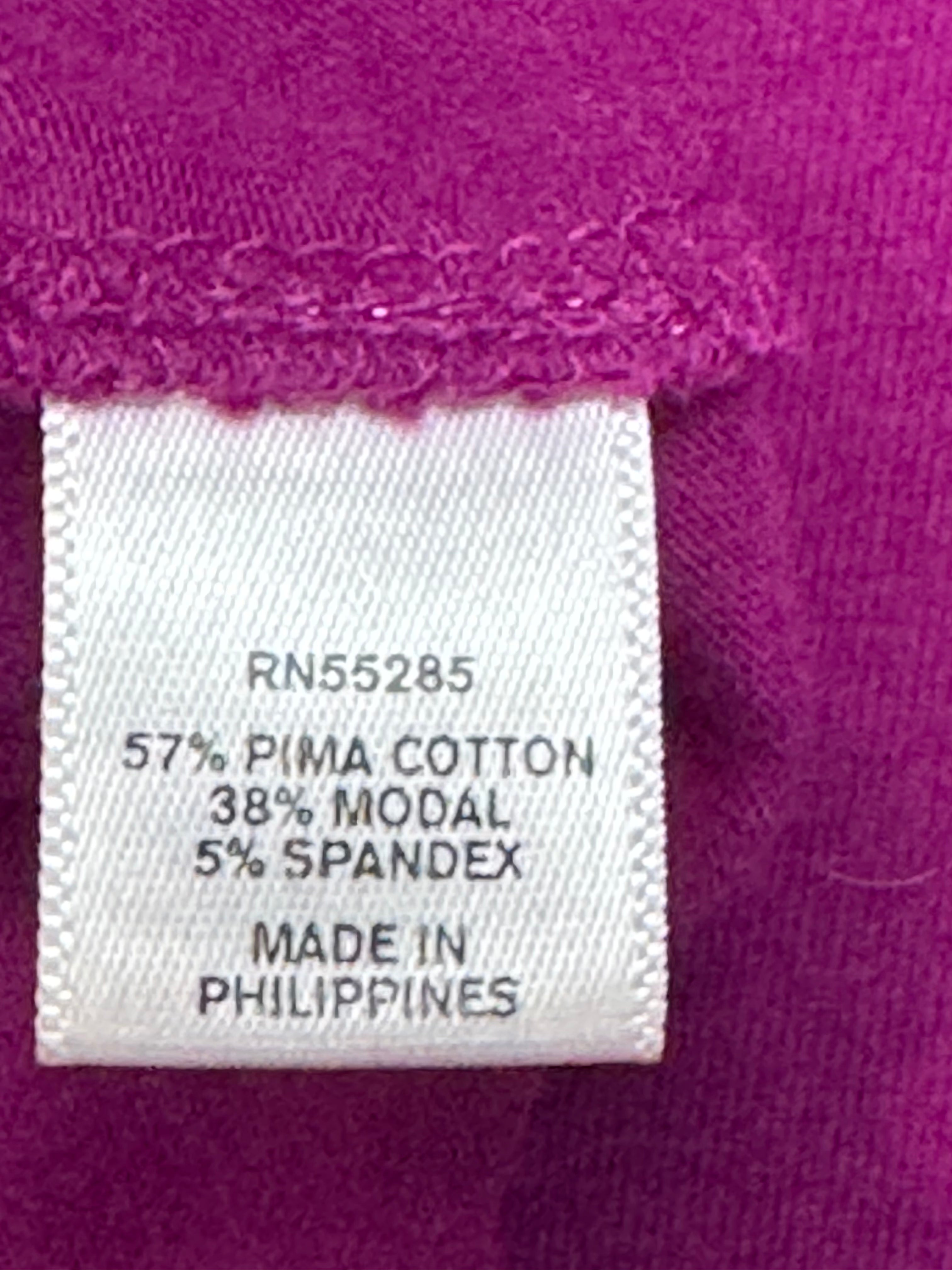 Express Magenta Puff Sleeve Top XS Cotton Modal Blend