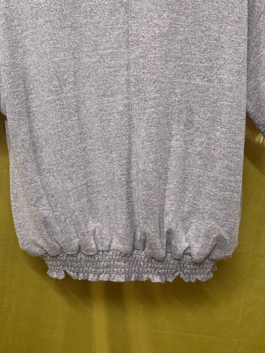 Hyfve Purple Knit Short Sleeve Smocked Hem Top Size Small