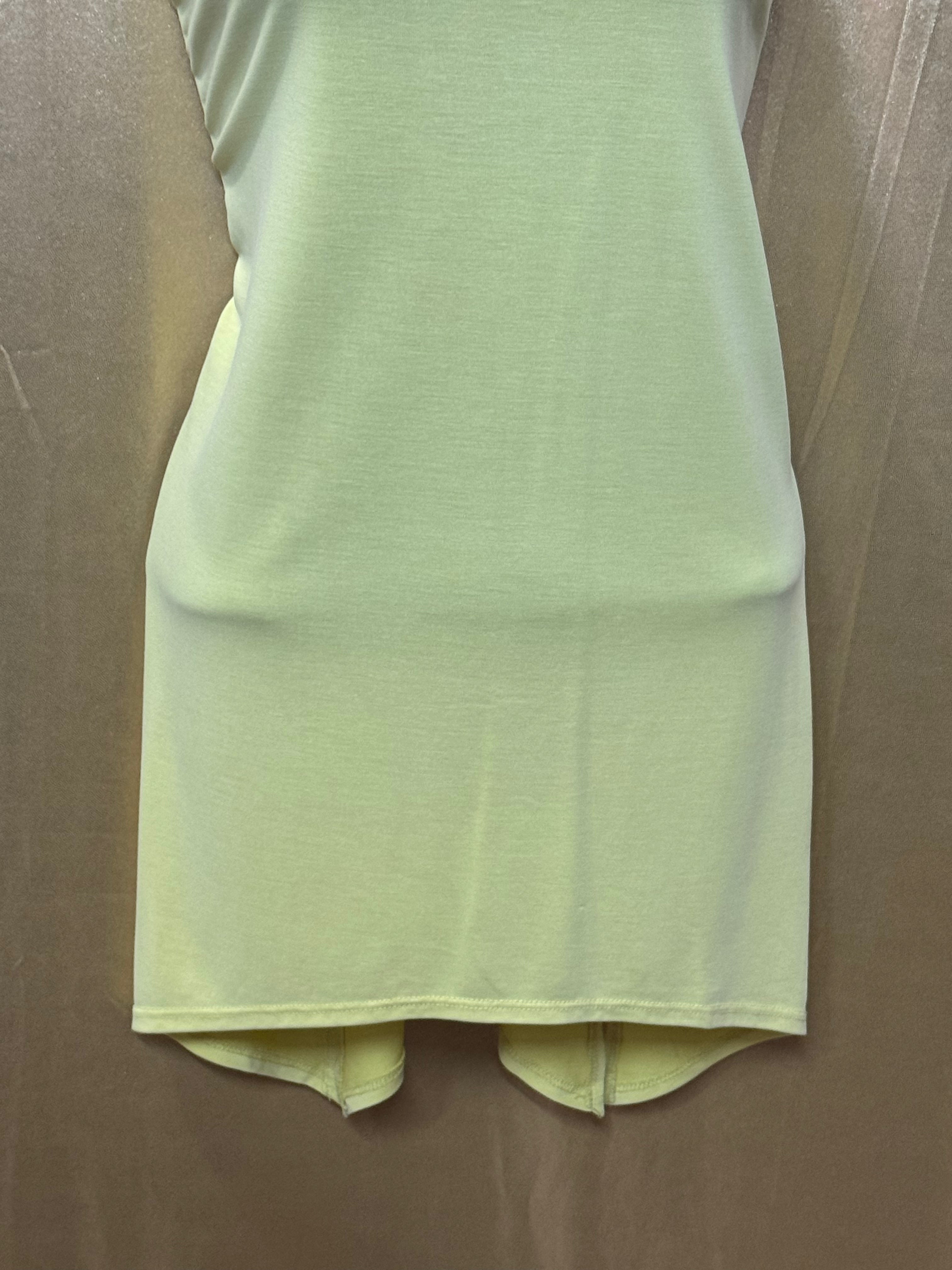Cato Yellow Scoop Neck Tank Top Soft Modal Blend Size S Longline Split Hem