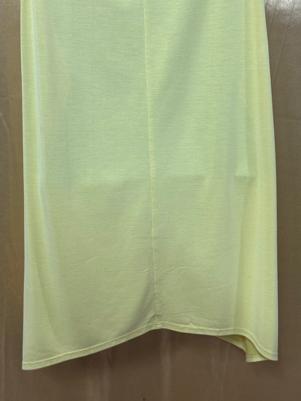 Cato Yellow Scoop Neck Tank Top Soft Modal Blend Size S Longline Split Hem