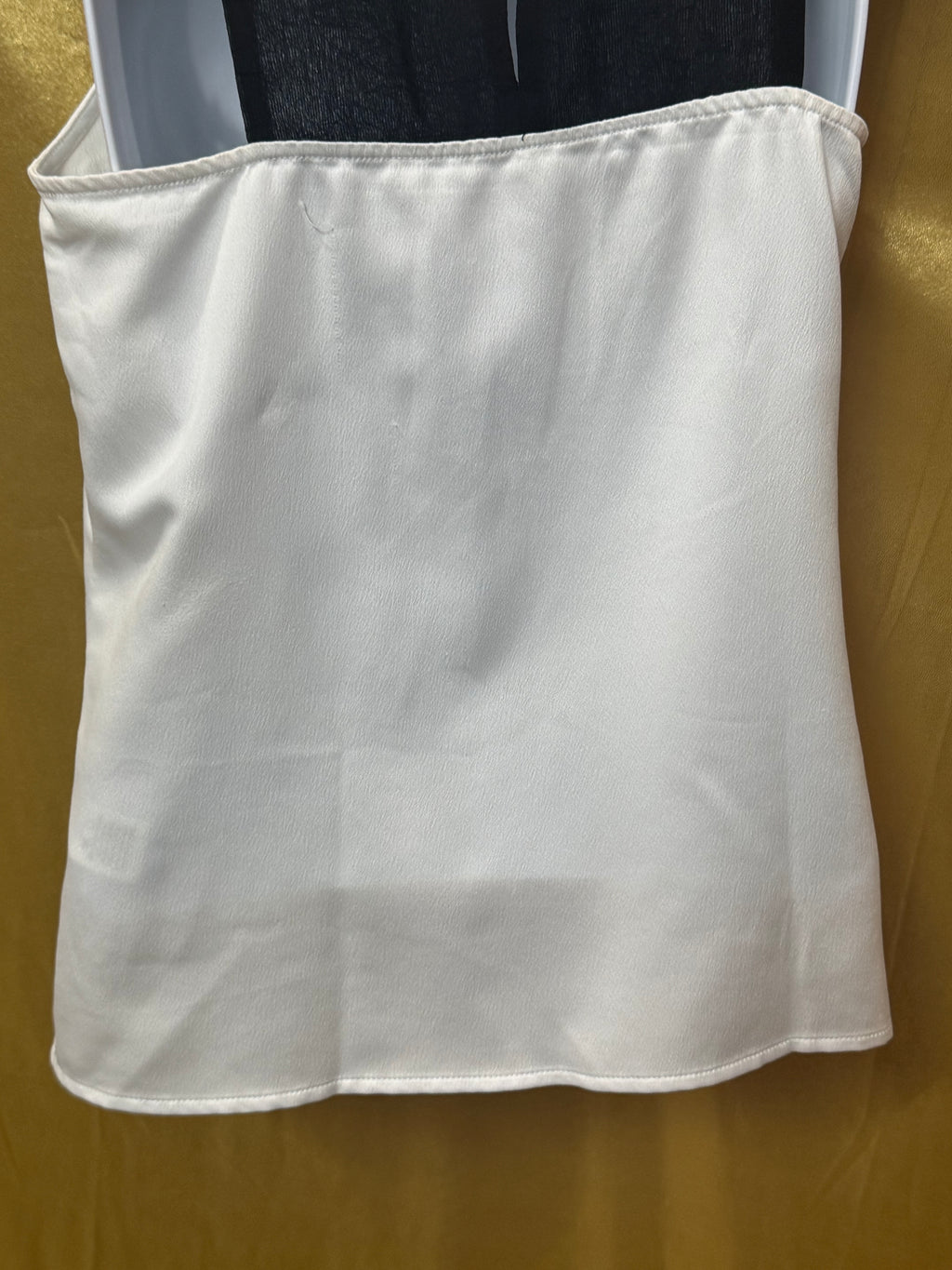 Cooper & Ella Tuxedo Neck Pleated Tank Top Sleeveless Blouse Size XS