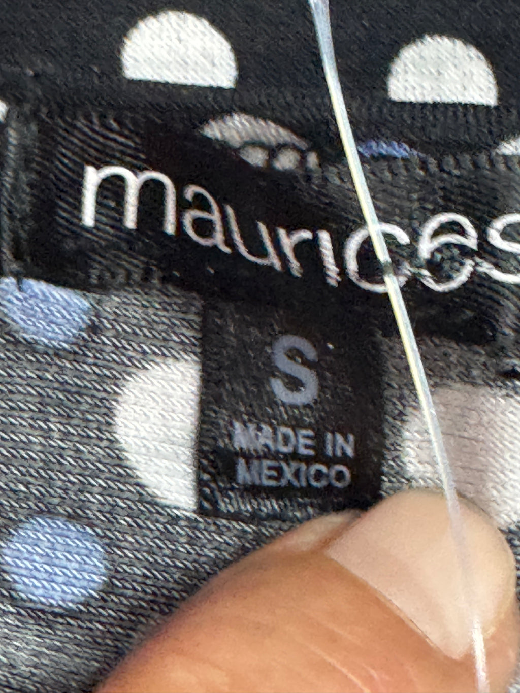 Maurices Blue & White Polka Dot Lace Trim Camisole Top Size S