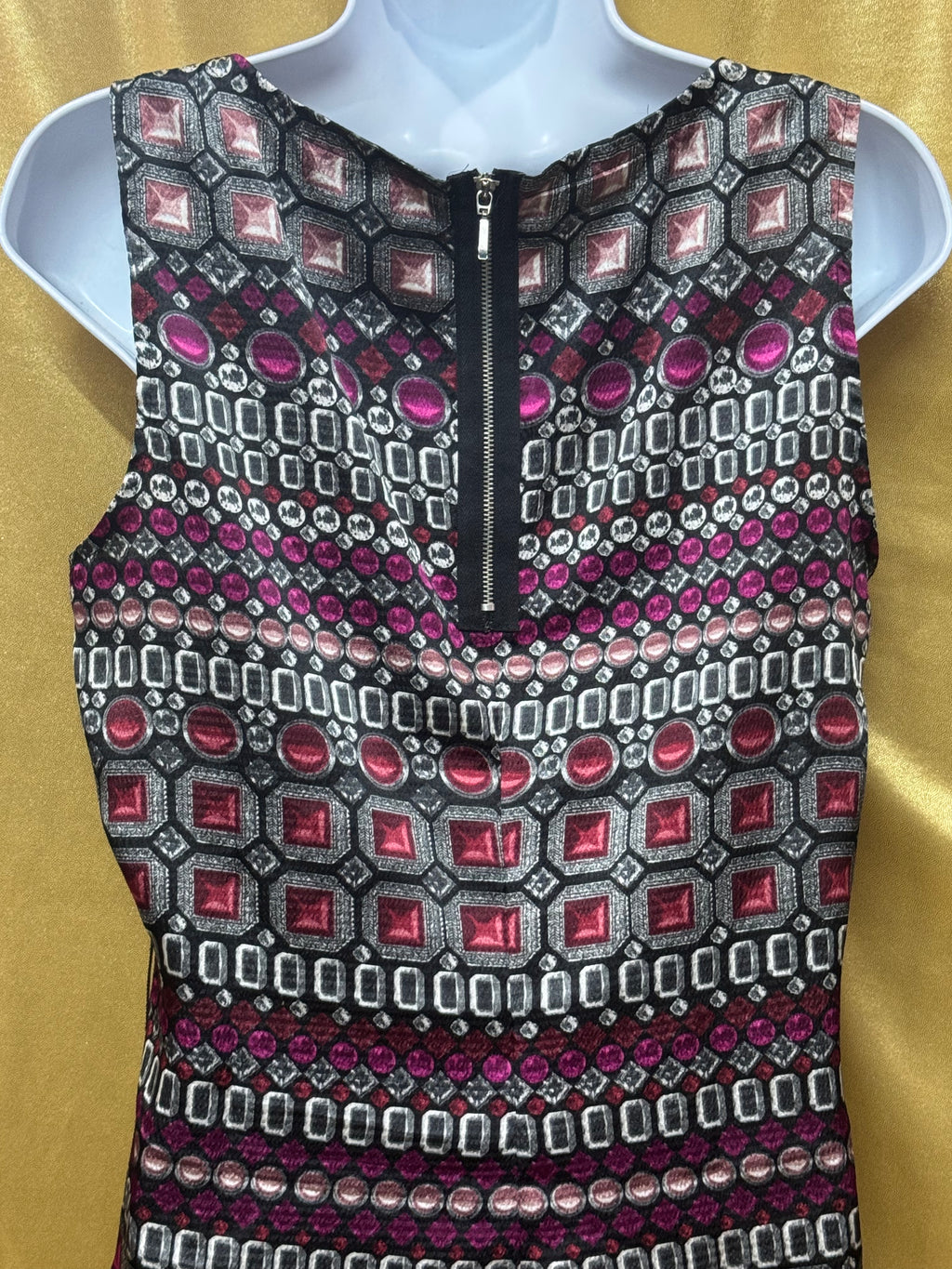 Apt. 9 Geometric Jewel Print Sleeveless Blouse - Size Small