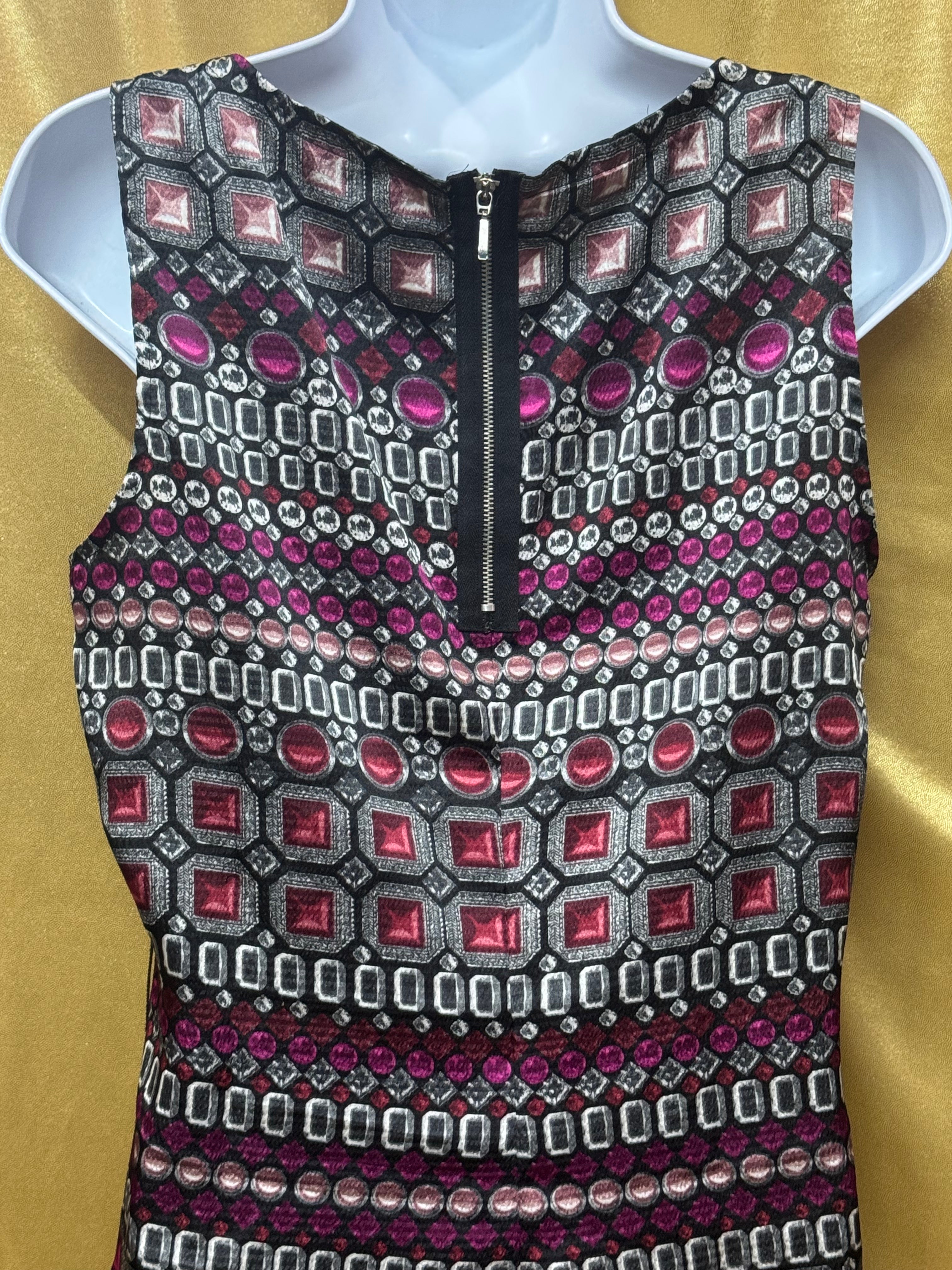 Apt. 9 Geometric Jewel Print Sleeveless Blouse - Size Small