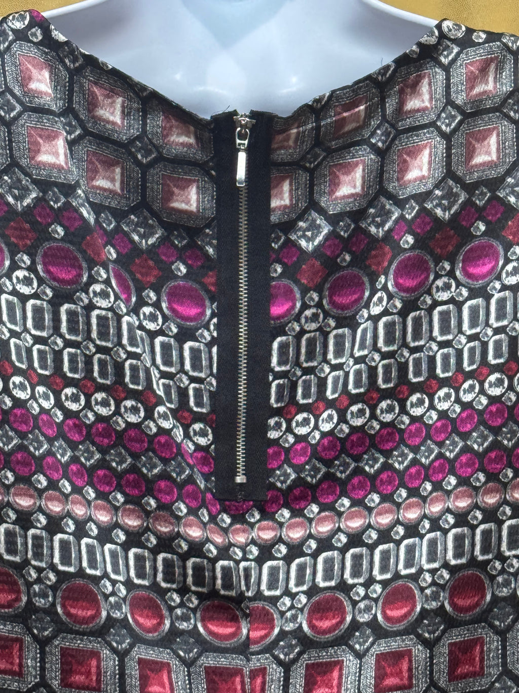 Apt. 9 Geometric Jewel Print Sleeveless Blouse - Size Small