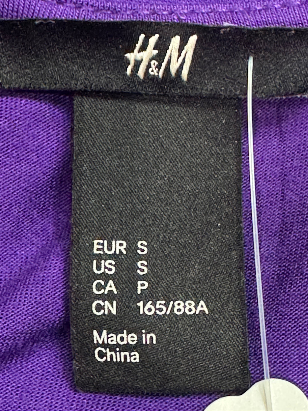 H&M Purple Cowl Neck Sleeveless Top Blouse with Black Straps - Size Small
