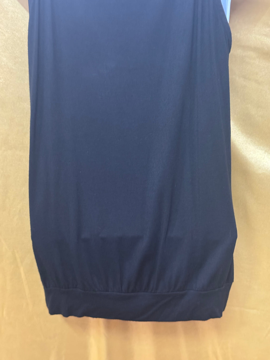 Vintage August Silk Options Black Sequin Trim Tank Top Blouse - Size S