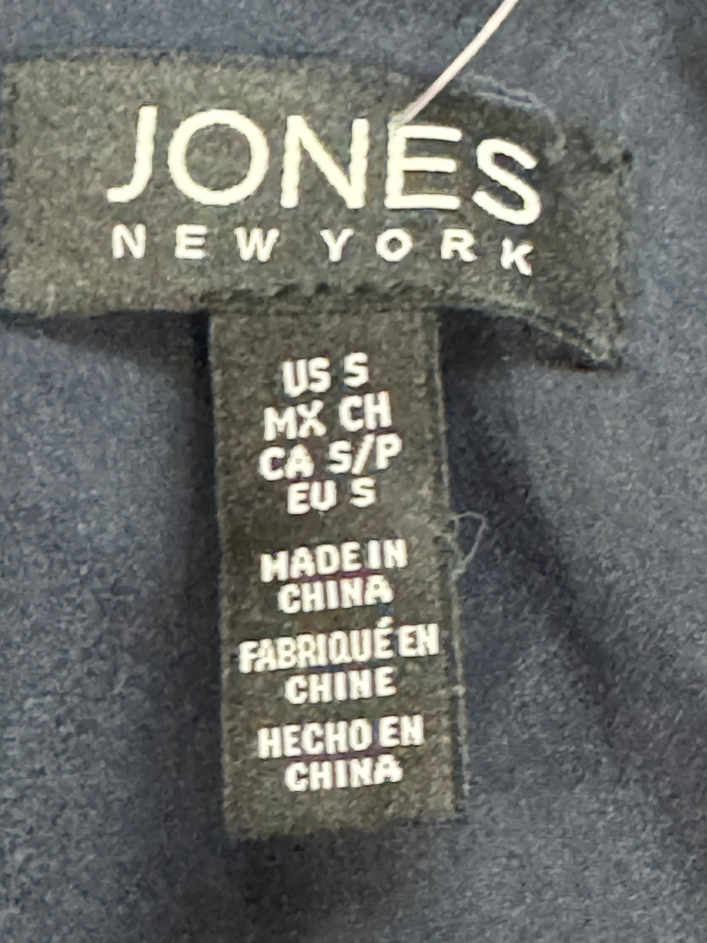 Jones New York Floral Sleeveless Blouse Size Small Navy Blue Textured Lined Top