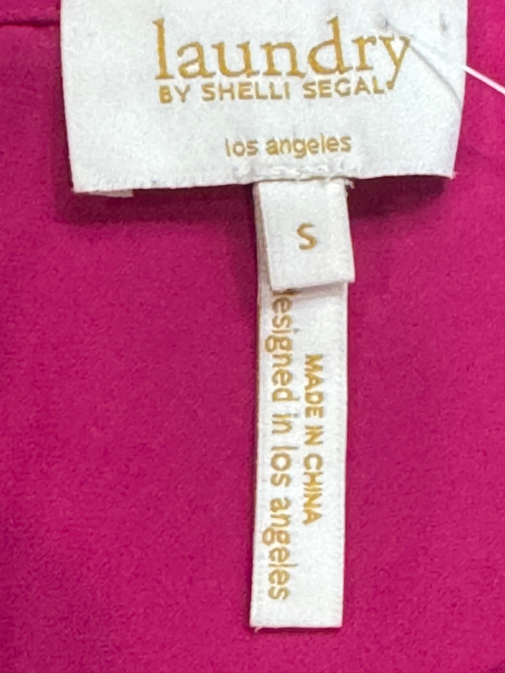 Laundry by Shelli Segal Magenta Sleeveless Pleated Blouse Size Small