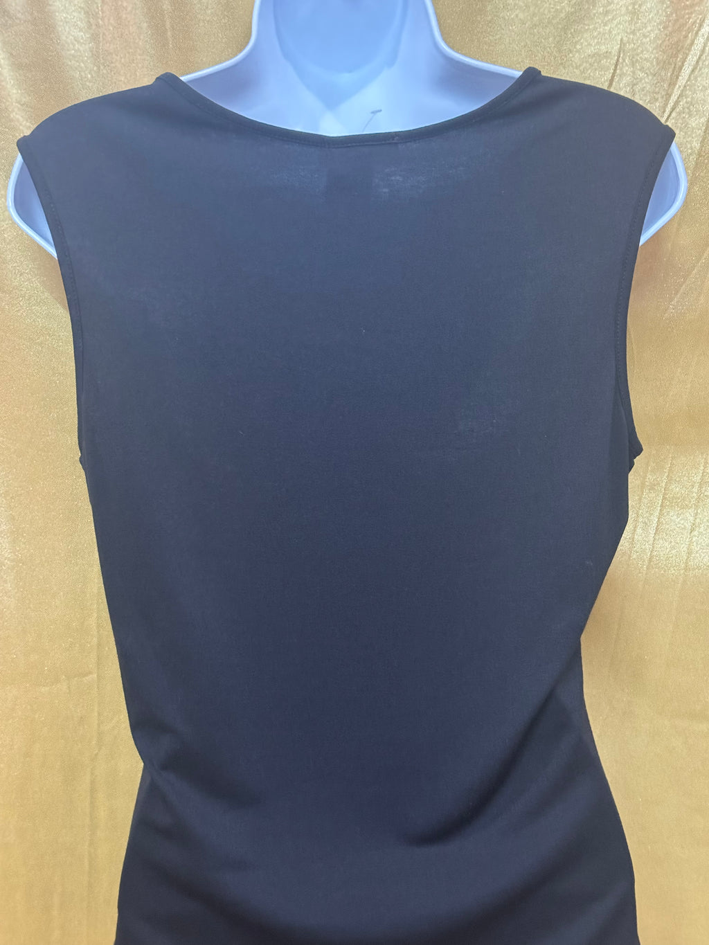 Max Studio Black Cut-Out Shoulder Tank Top - Size Small