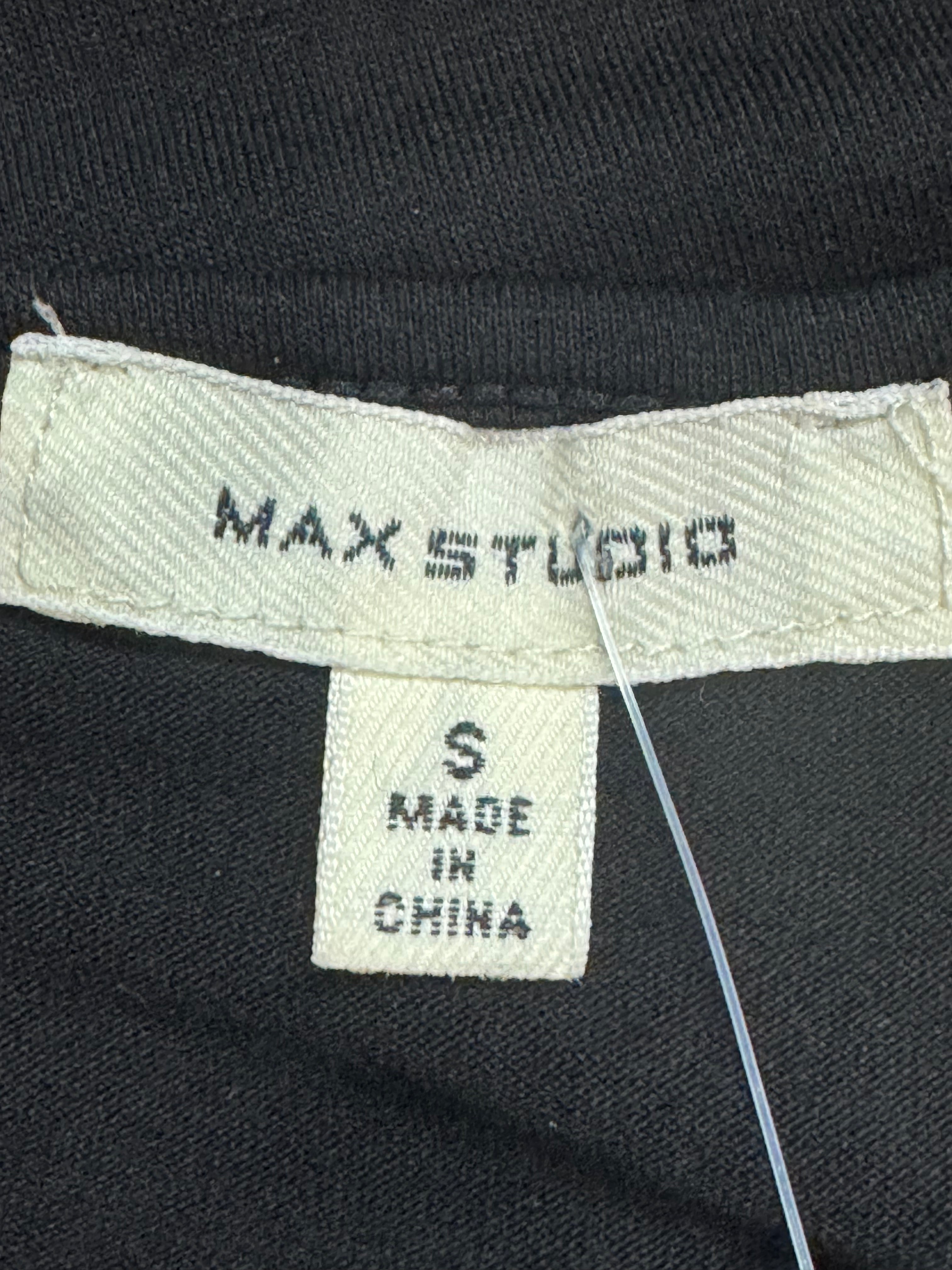 Max Studio Black Cut-Out Shoulder Tank Top - Size Small