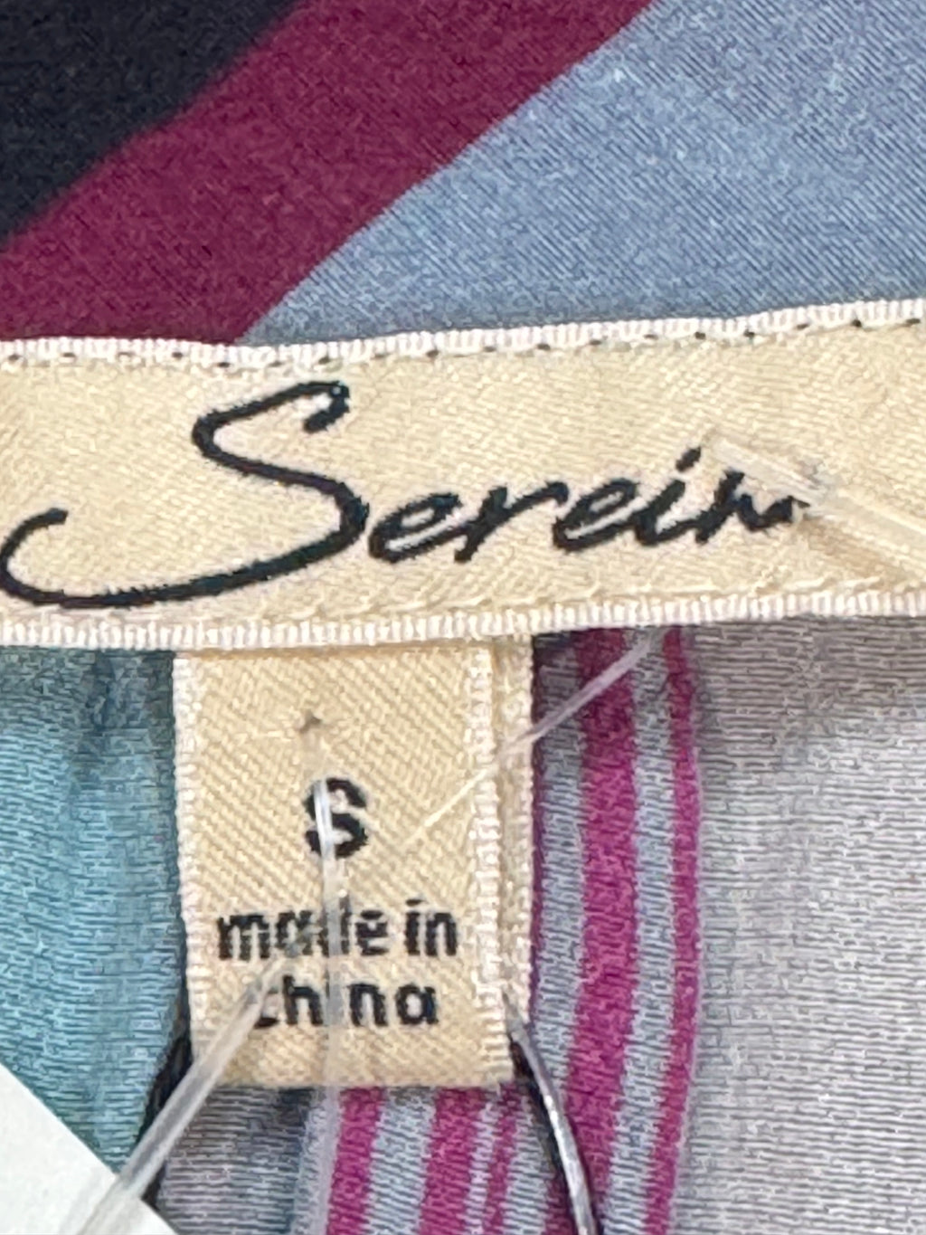 NWT Serein 100% Silk Striped Halter Top - Size Small