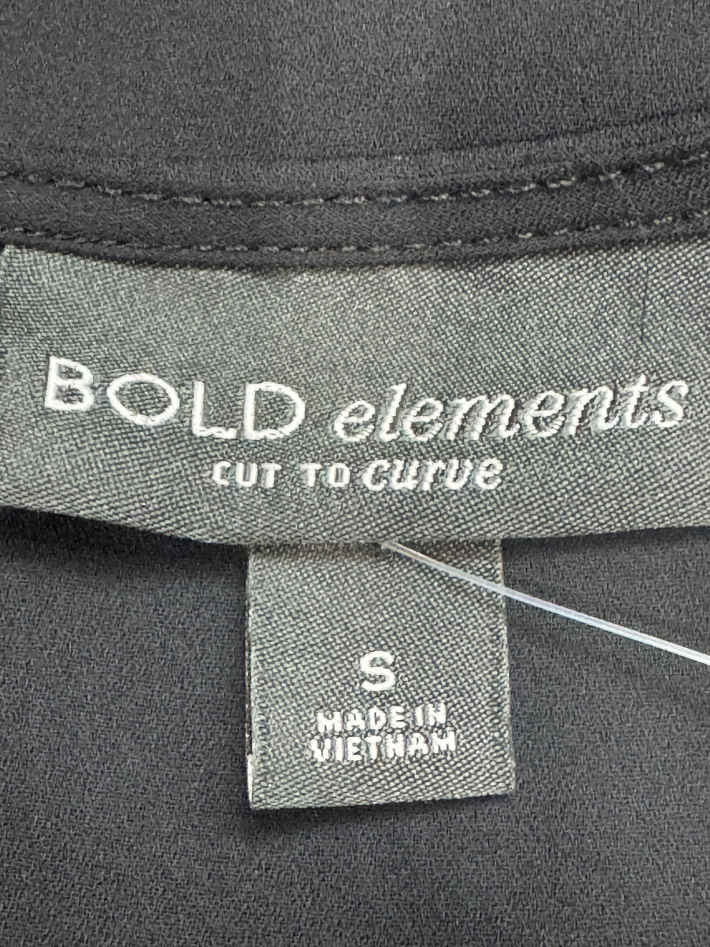 Bold Elements Black Zip V-Neck Sleeveless Blouse Size Small