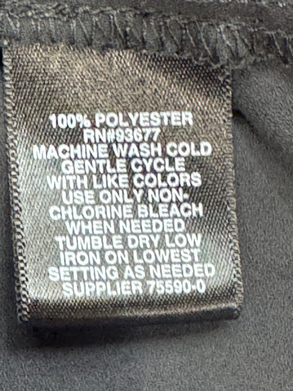 Bold Elements Black Zip V-Neck Sleeveless Blouse Size Small