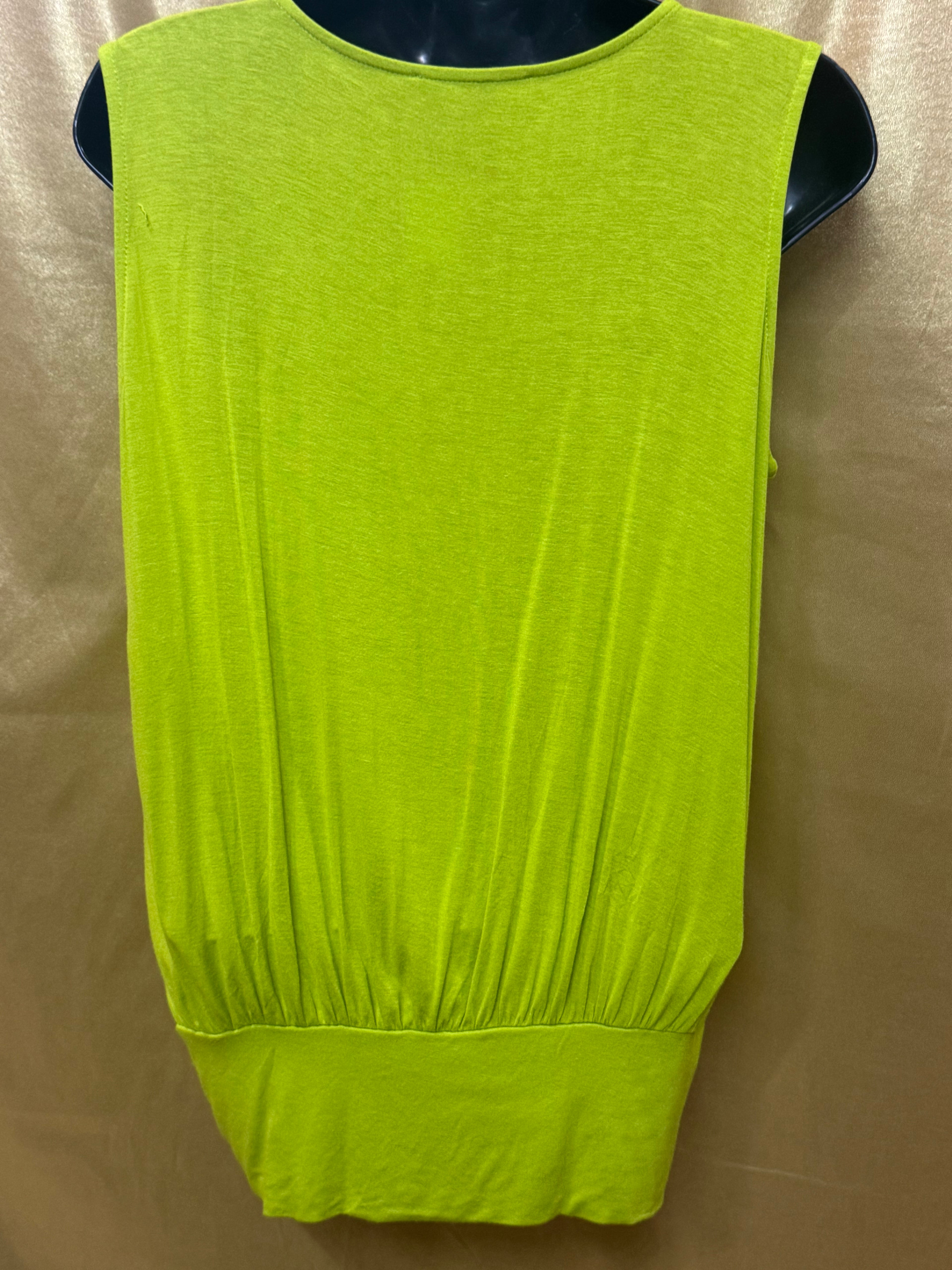 Vibrant Lime Green Kenneth Cole New York Draped Wrap Top Size S
