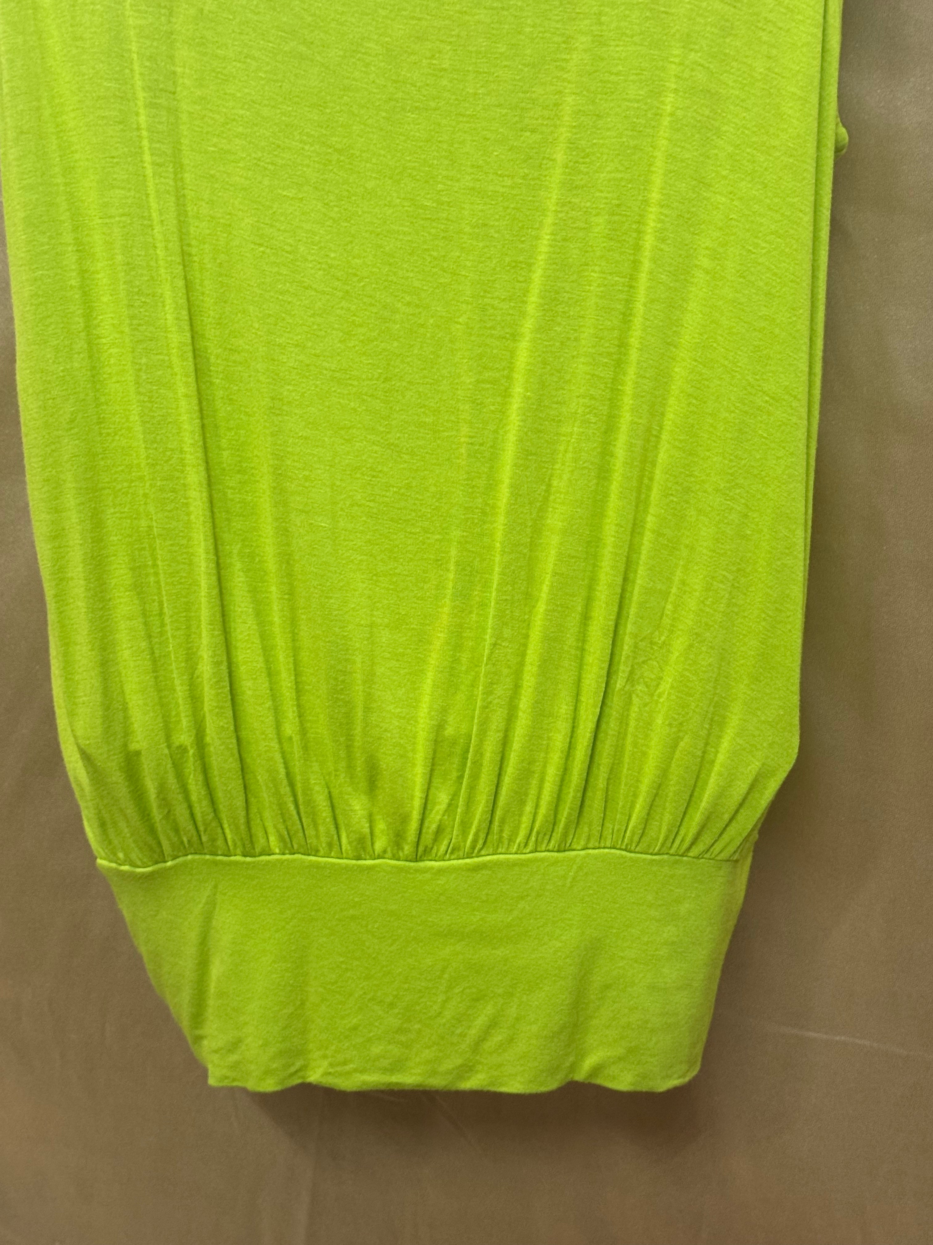 Vibrant Lime Green Kenneth Cole New York Draped Wrap Top Size S