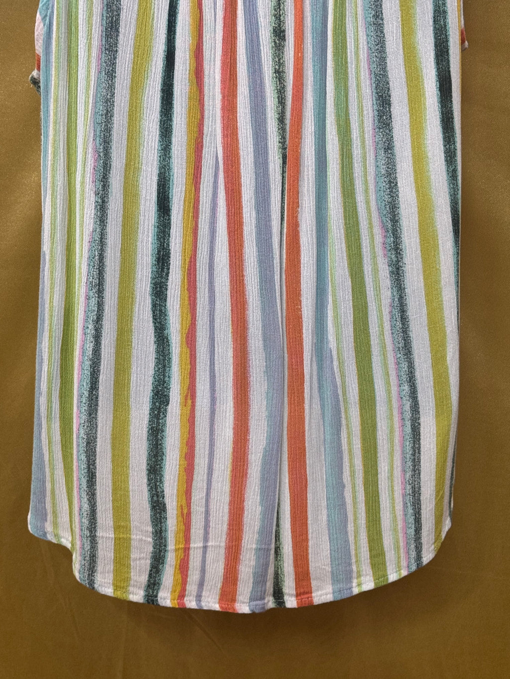 22nd Brand Colorful Striped V-Neck Tank Top - Made in USA, Size Small