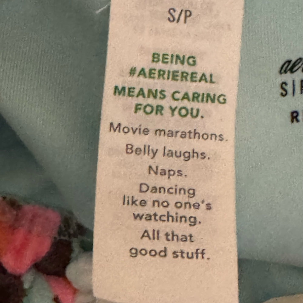 Aerie NWT High Cut Cheeky Floral Summer Swim Bikini Bottoms‎ Size S