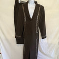 B-37 Donna Vinci Couture Brown 2-Piece Vintage Skirt & Blazer Set Size 10