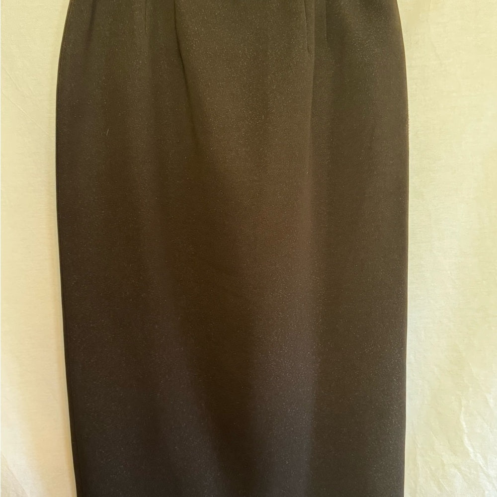 B-37 Donna Vinci Couture Brown 2-Piece Vintage Skirt & Blazer Set Size 10