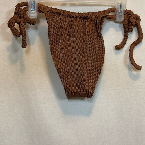 Aerie NWT Cheekiest‎ Side Tie Brown Summer Swim Bikini Bottoms Size S